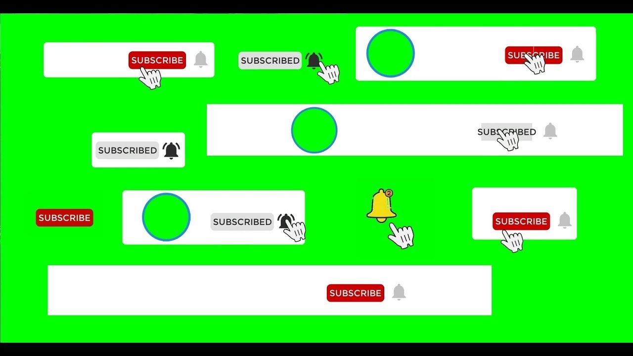 Top 10 Green Screen Subscribe Button With Sound Effects