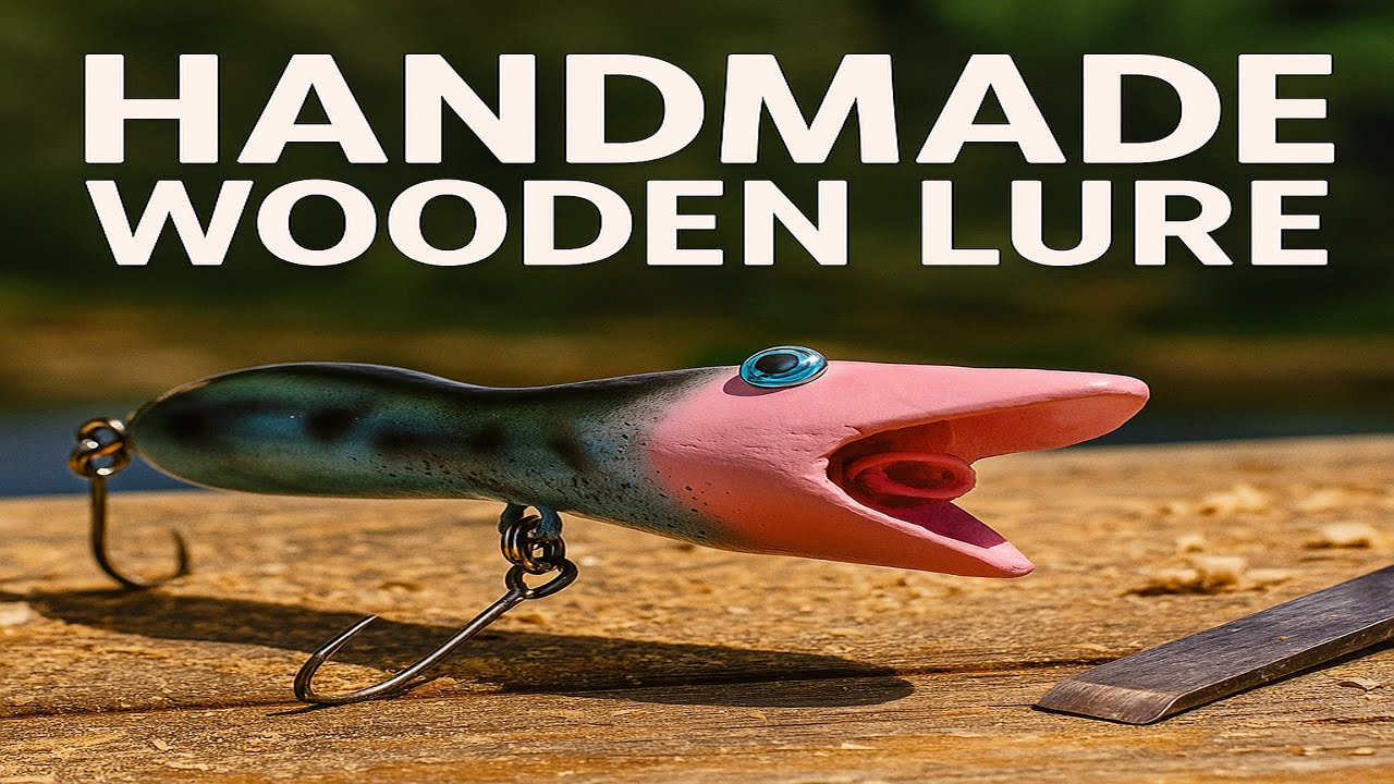 My First Handmade Wooden Fishing Lure | How To Make DIY Topwater Lure From Scratch 🎣🪵