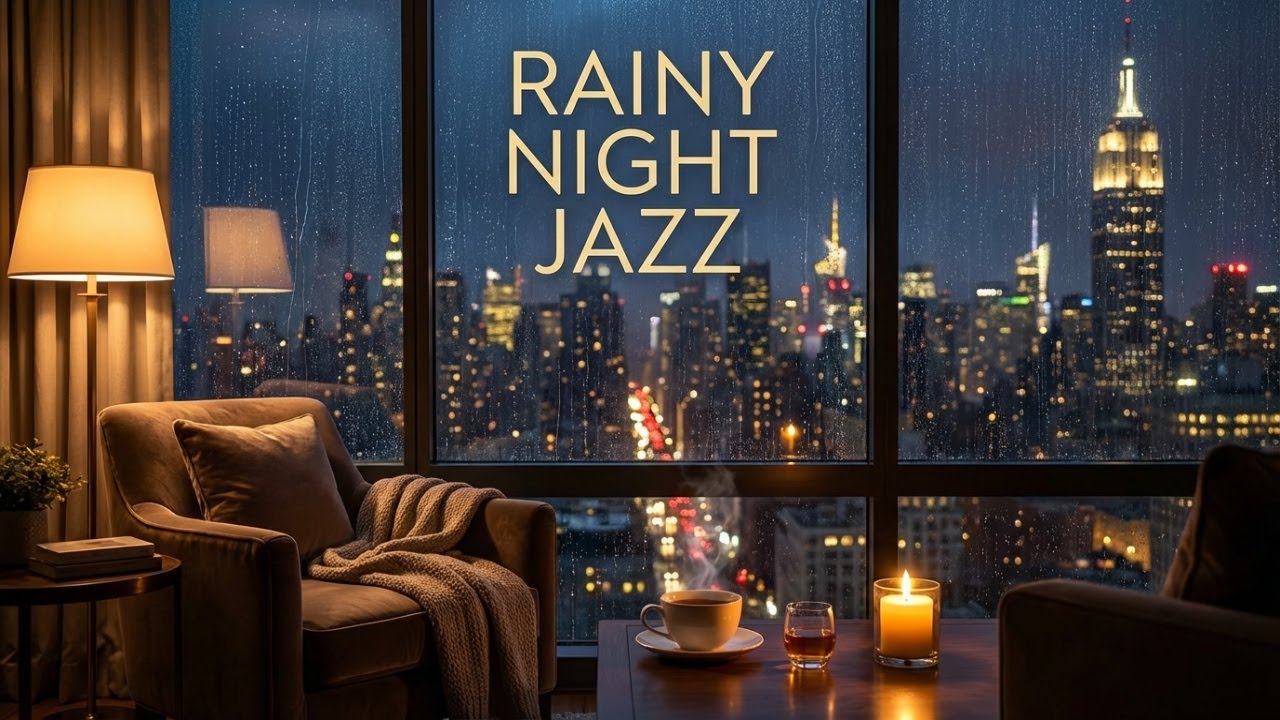 Rainy Night in NYC 🌧️ Smooth Jazz Ambience for Sleep & Relaxation