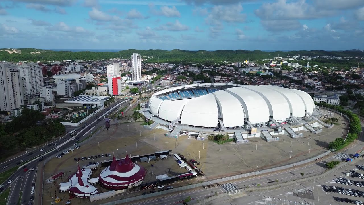 Voo de Drone sobre a Arena das Dunas | Natal RN Vista Aérea 4K