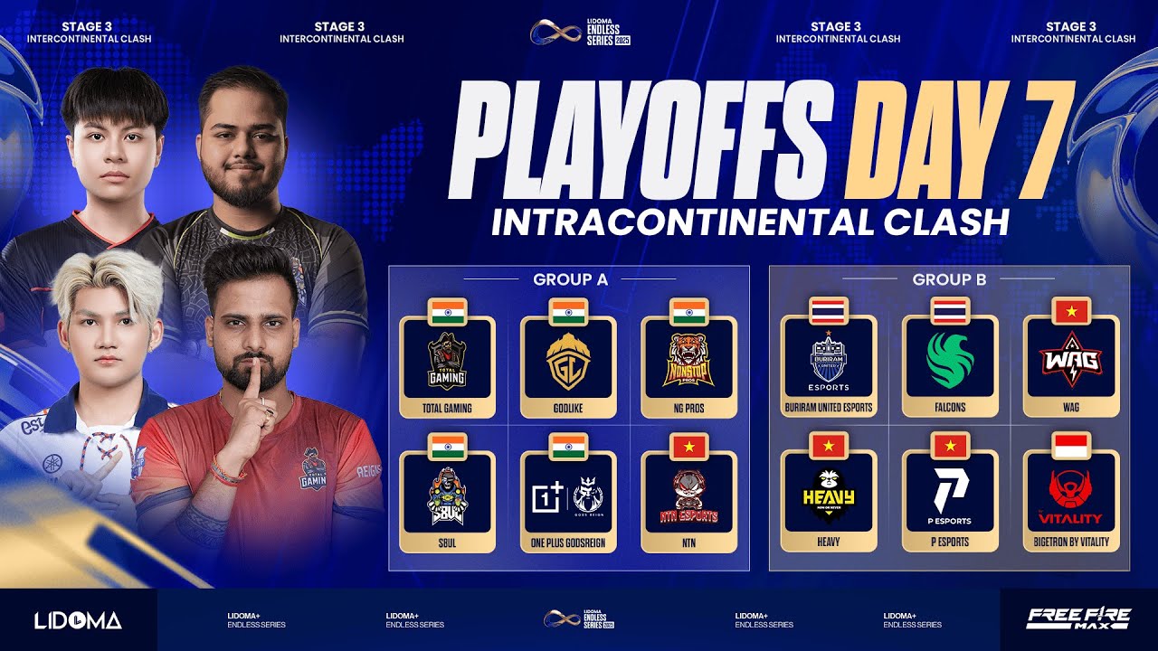 [HINDI] LIDOMA ENDLESS SERIES | INTRACONTINENTAL CLASH | DAY 7 #TG #BRU #GODL #WAG #BTR #S8UL