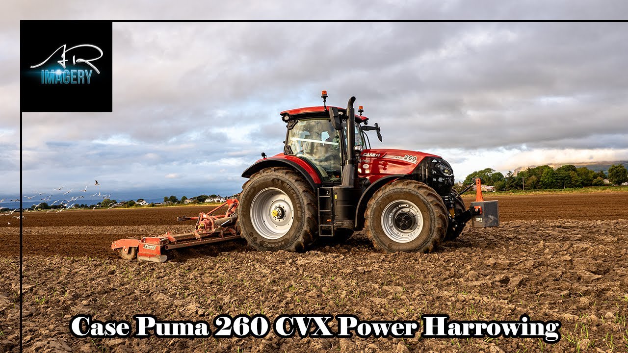 NEW Case Puma 260 CVX Power Harrowing @ James Wray Farms