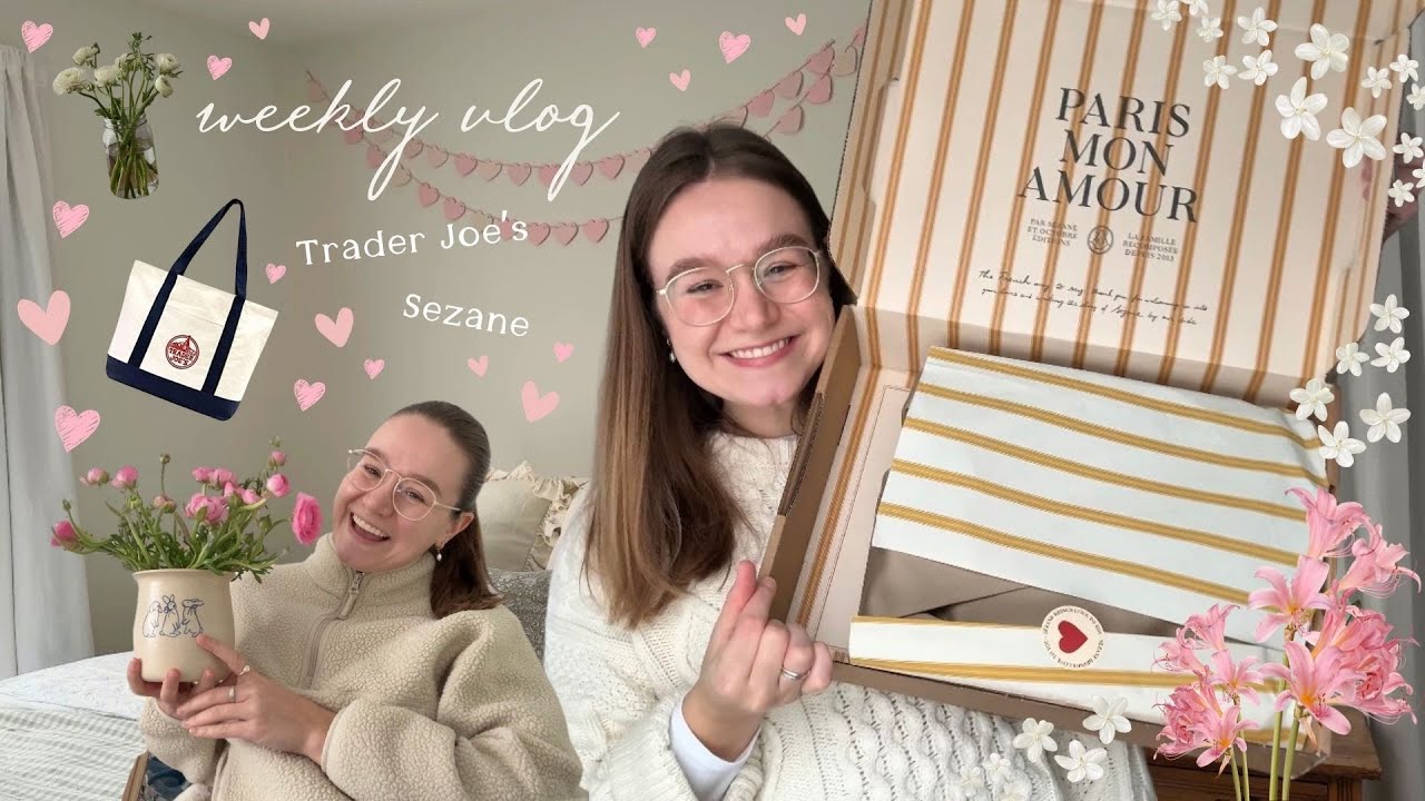 WEEK IN THE LIFE: Sezane Unboxing, Trader Joe's + Decorating for Valentine's Day