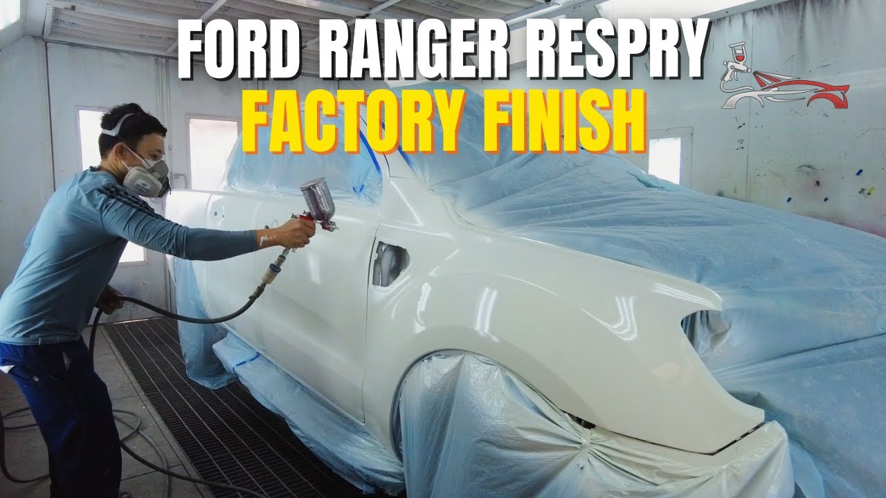 Full Respray White Ford Ranger Professional Auto Painting & Scratch Repair Process