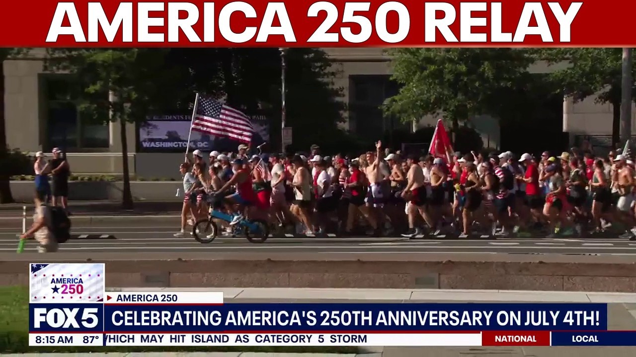 Эстафета America 250 прибывает в округ Колумбия на празднование Четвертого июля