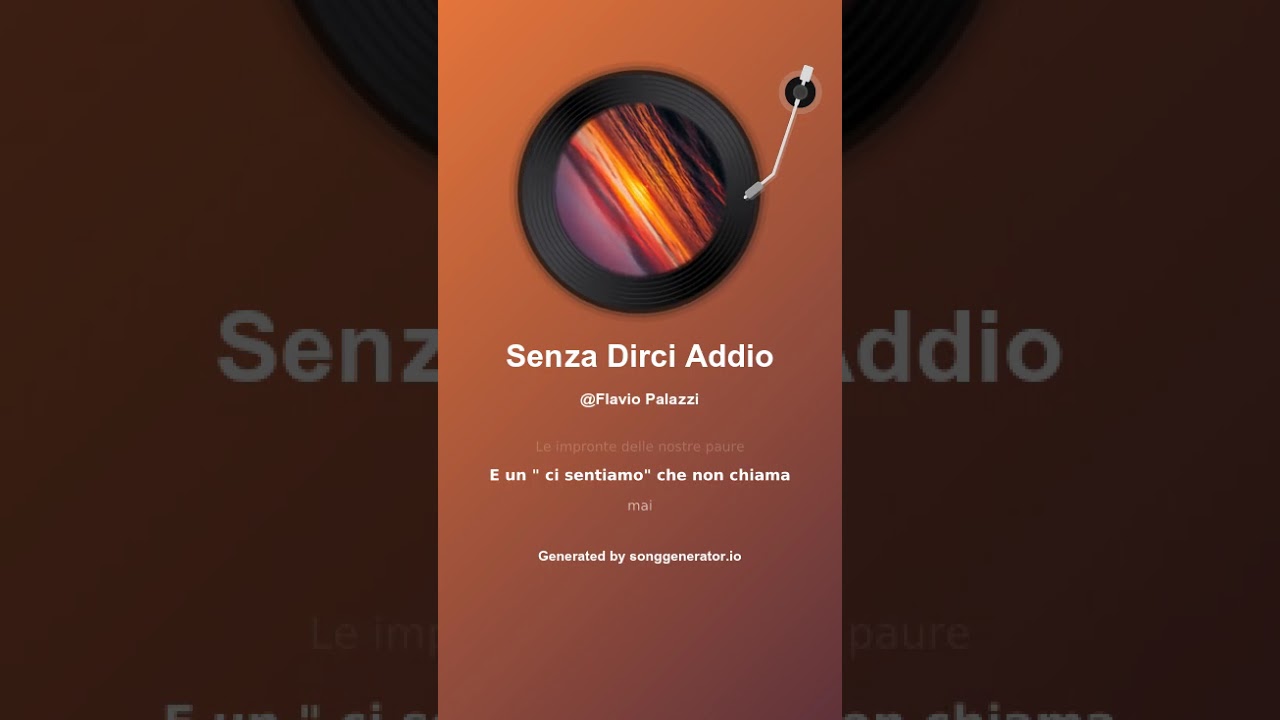Senza Dirci Addio