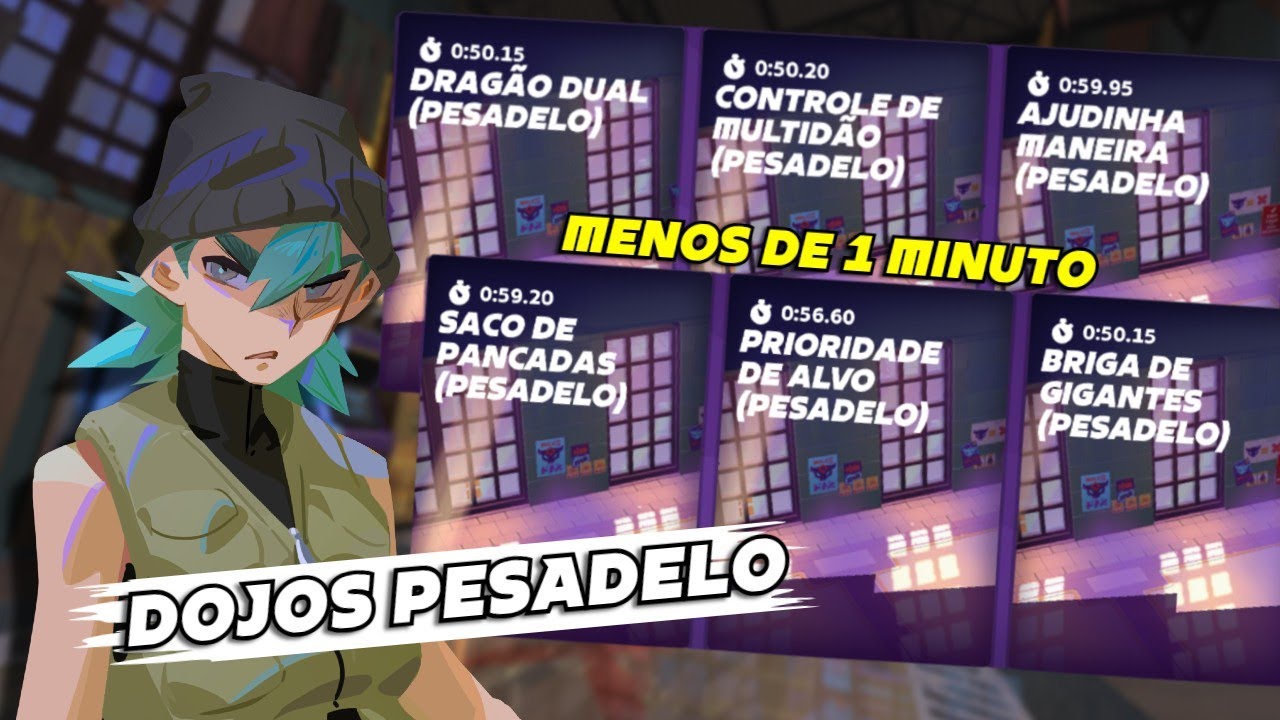 TODOS OS DOJOS PESADELO EM MENOS DE 1 MINUTO em MOCO + BUILDS E DICAS!!