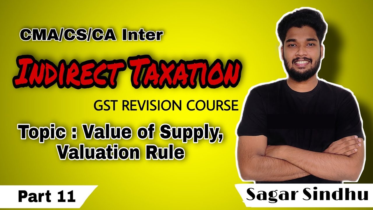 Part 11 CMA/CS/CA Inter GST || Value of Supply, Valuation Rules || Malayalam || Sagar Sindhu