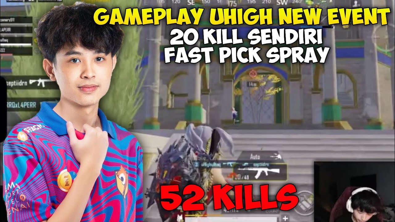 GAMEPLAY UHIGH 20 KILL NEW EVENTS 4.2 TOTAL 52 KILLS | PUBG MOBILE