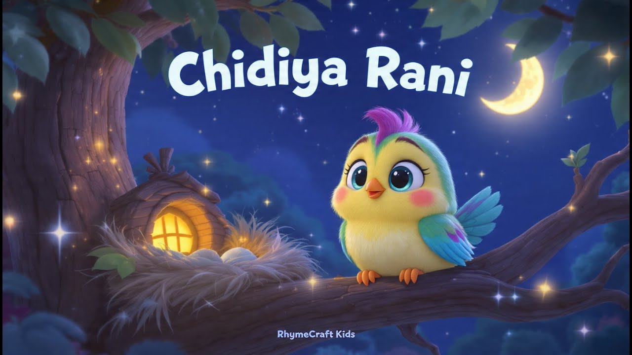 Chidiya Rani | Sweet Moral Rhyme for Kids | RhymeCraft Kids #RhymeCraftKids, #KidsHindiRhymes,