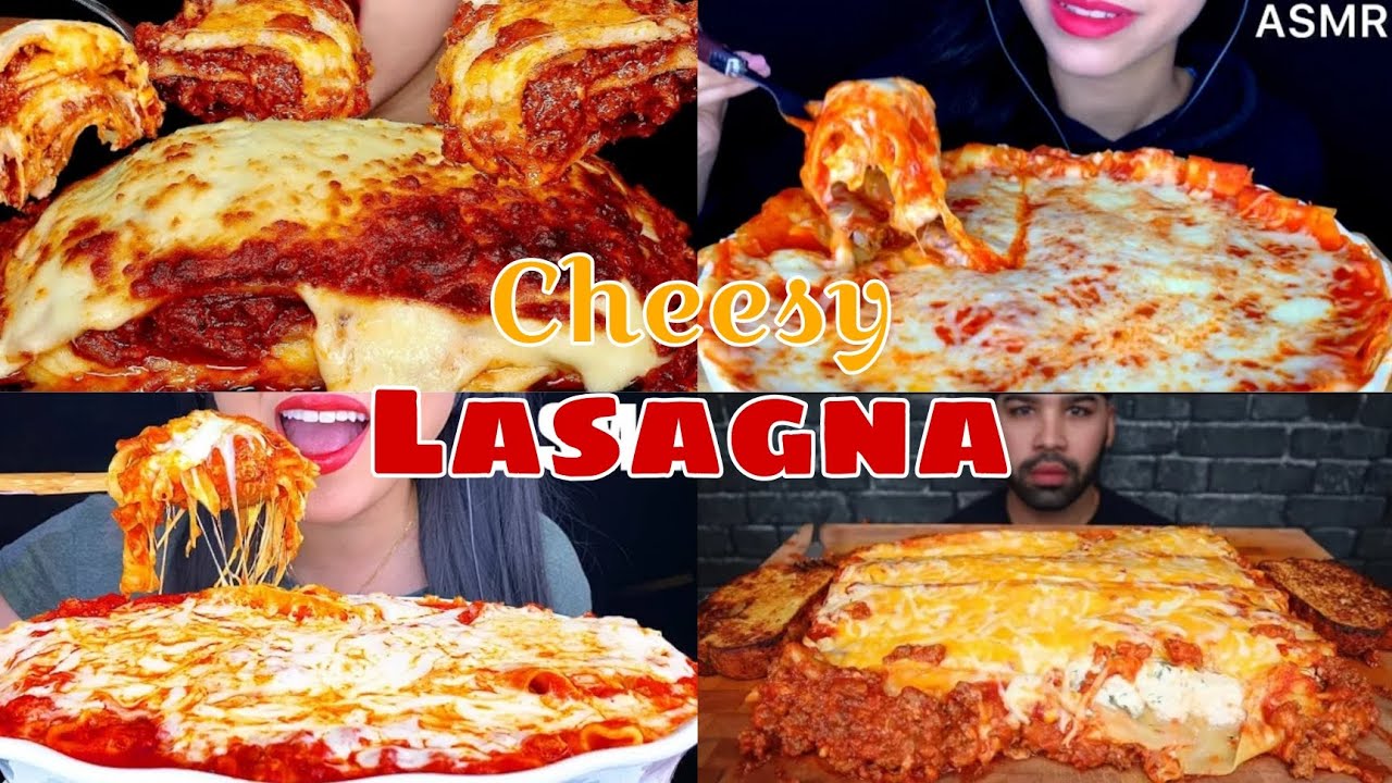 ASMR Mukbang the Ultimate Cheesy Lasagna | Cheesy and Saucy
