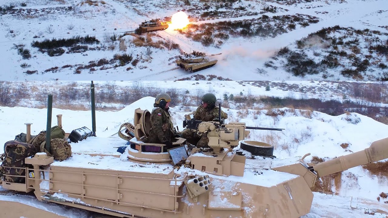 U.S., Polish M1A2 Abrams Live-Fire