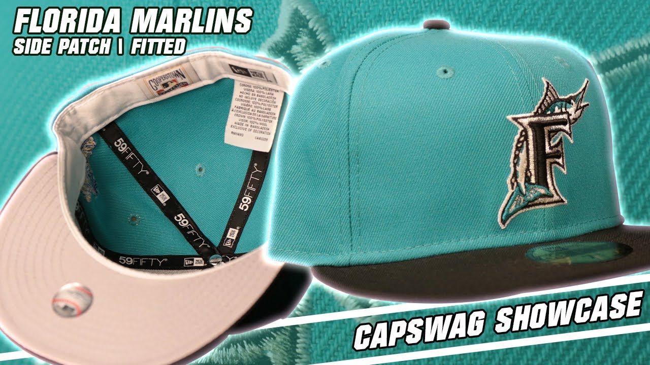 Florida Marlins 1997 World Series Side Patch Fitted | Marlins 97 Side Patch 59Fifty Gray Bottom Cap