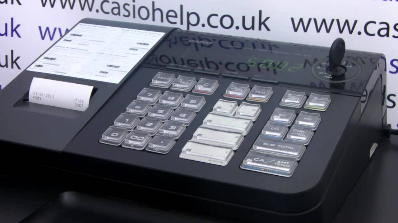 Casio SE-S10 / PCR-T280 Tax Vat Programming How To Set Tax Rate 1 To 20% 'Add On'