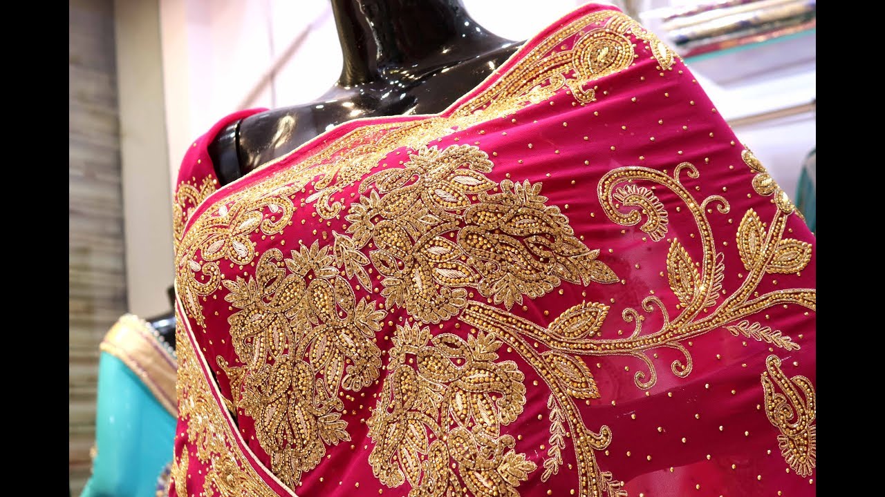 AR-175 Bridal Heavy Stones Work Saree || Stones Work || Zardozi Work || Whatsapp +919885215295