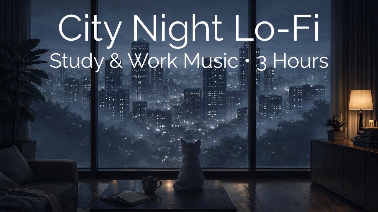 City Night Lo Fi 🌆 Study & Work Music  3 Hours