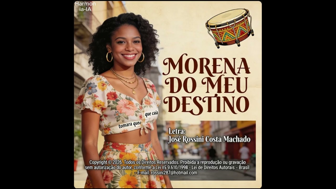 Composições Autorais - Morenado Meu Destino -  Composição de:José Rossini Costa Machado.