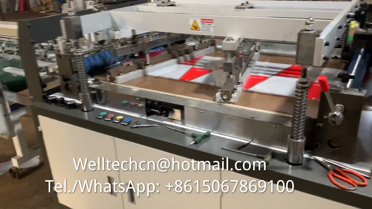 Automatic BOPP CPP flower sleeves bouquet wrap bags making machine with double printed rolls feeding