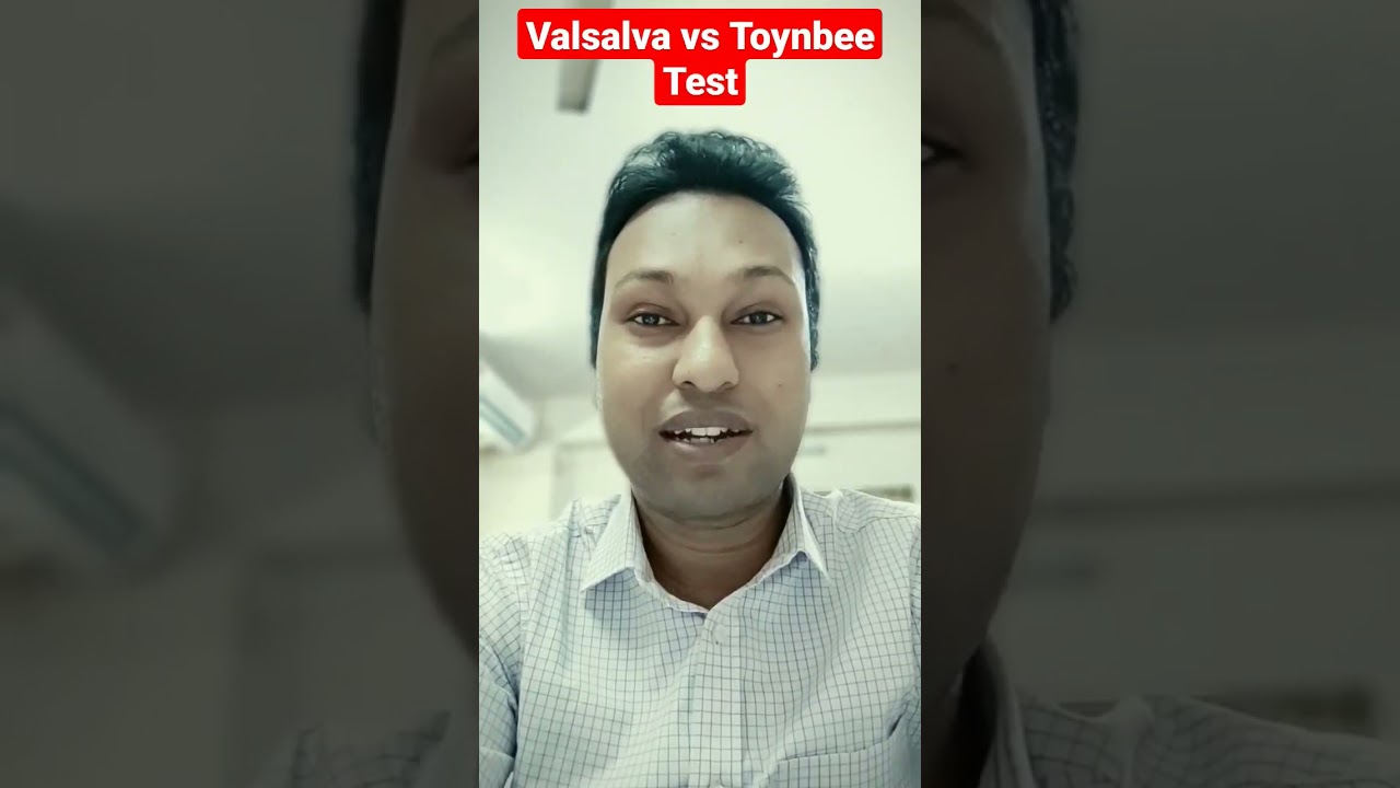 Valsalva vs Toynbee Test | Eustachian Tube Function Test