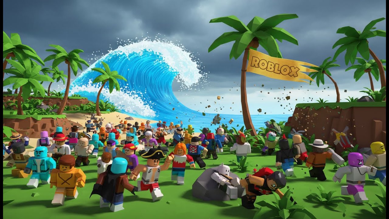 ROBLOX - FUJA do TSUNAMI para BRAINROTS #shorts #roblox #gaming #gameplay #live (Portrait)