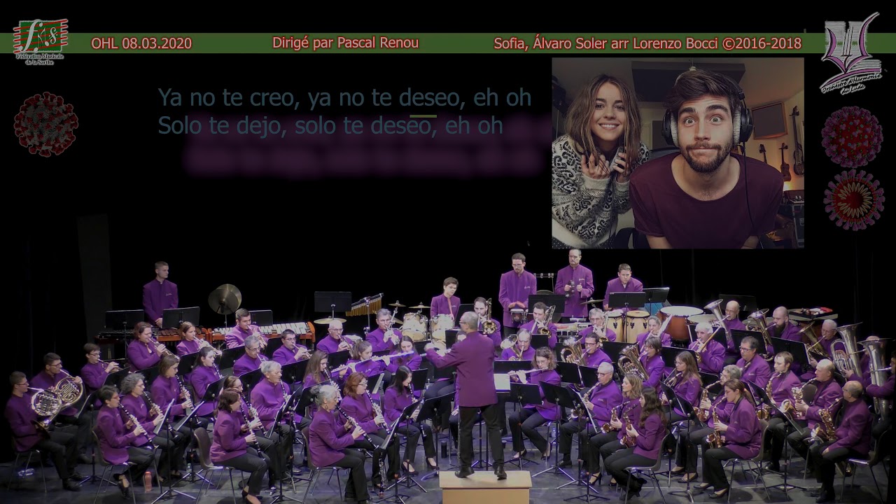 Sofía, Álvaro Soler, arr Lorenzo Bocci / letra LYRICS paroles karaoke カラオケ OHL 2020 4K