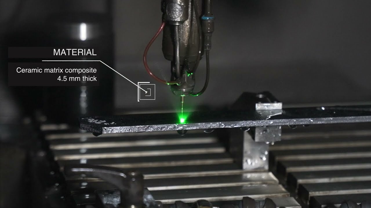CMC Cutting with Water Jet Laser from Synova SA