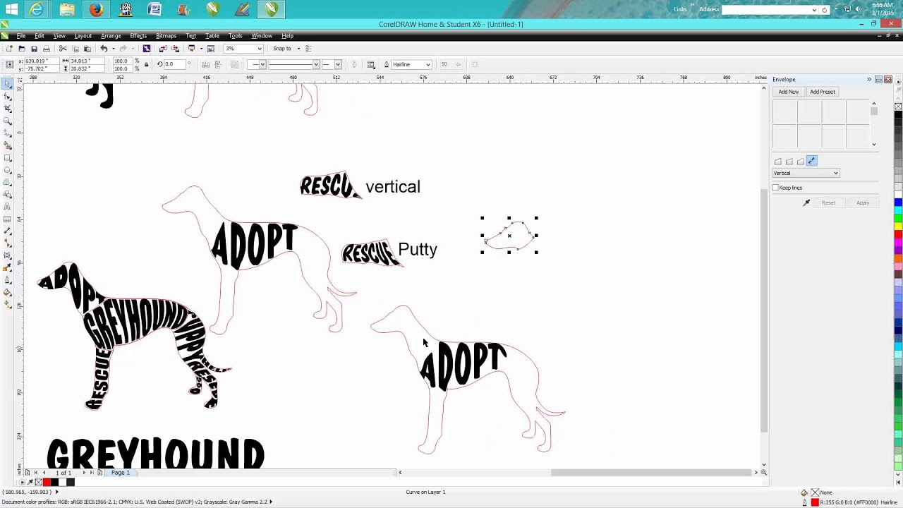 Corel Draw Tips & Tricks Text in a Shape 4 (the best one)