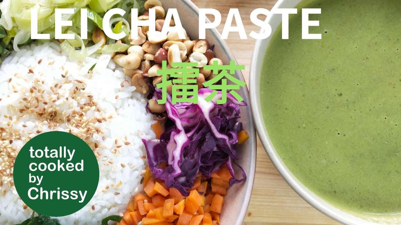 Hakka LEI CHA PASTE 擂茶, easy vegan recipe, make a batch to freeze!