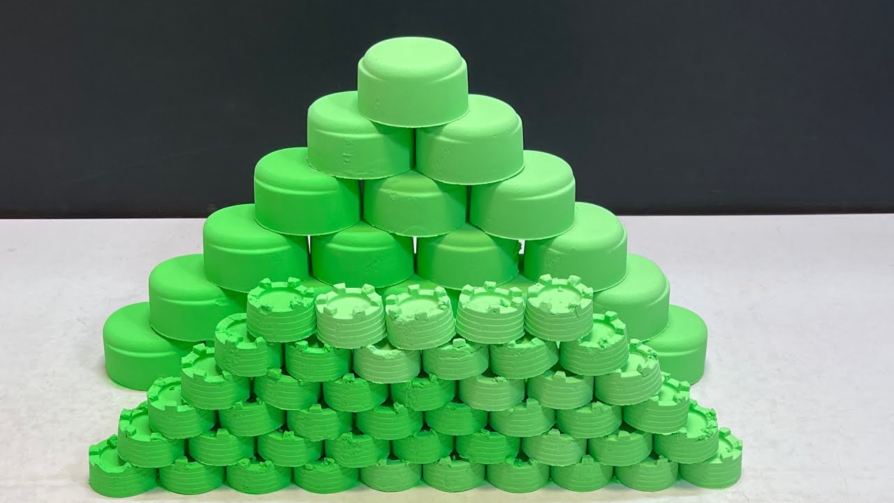 attractive neon green baking soda crushing