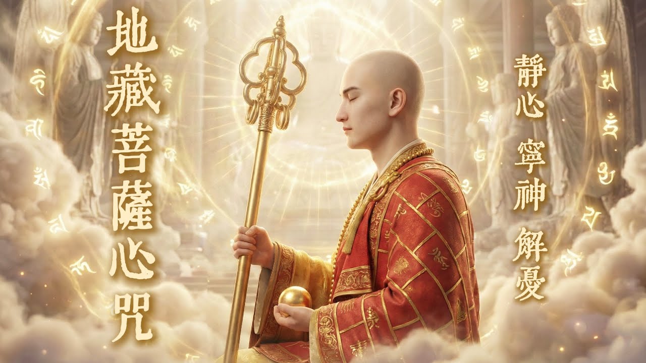 108遍  地藏菩薩心咒 （非常溫柔版） | Ksitigarbha Bodhisattva Mantra | 清除业障 祈福安康 安神助眠