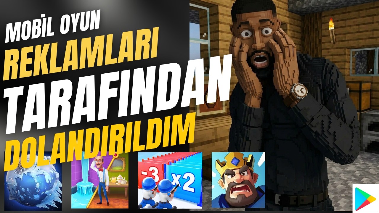 MOBİL OYUN REKLAMLARI BENİ DOLANDIRDI!!!(reklamlardaki oyunları denedim)