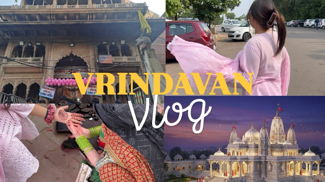 VRINDAVAN VLOG🥺❤️🦚CURRENT BHI LGGYA MKO😭||kritikasachdeva//#viral #vrindavandham #janamashtami 