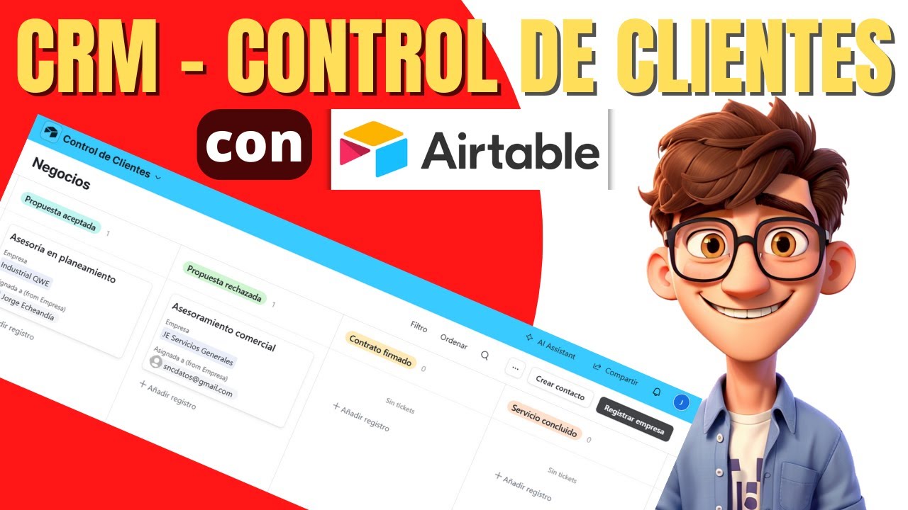 CRM - Control de Clientes crea aplicación fácil y rápido con Airtable