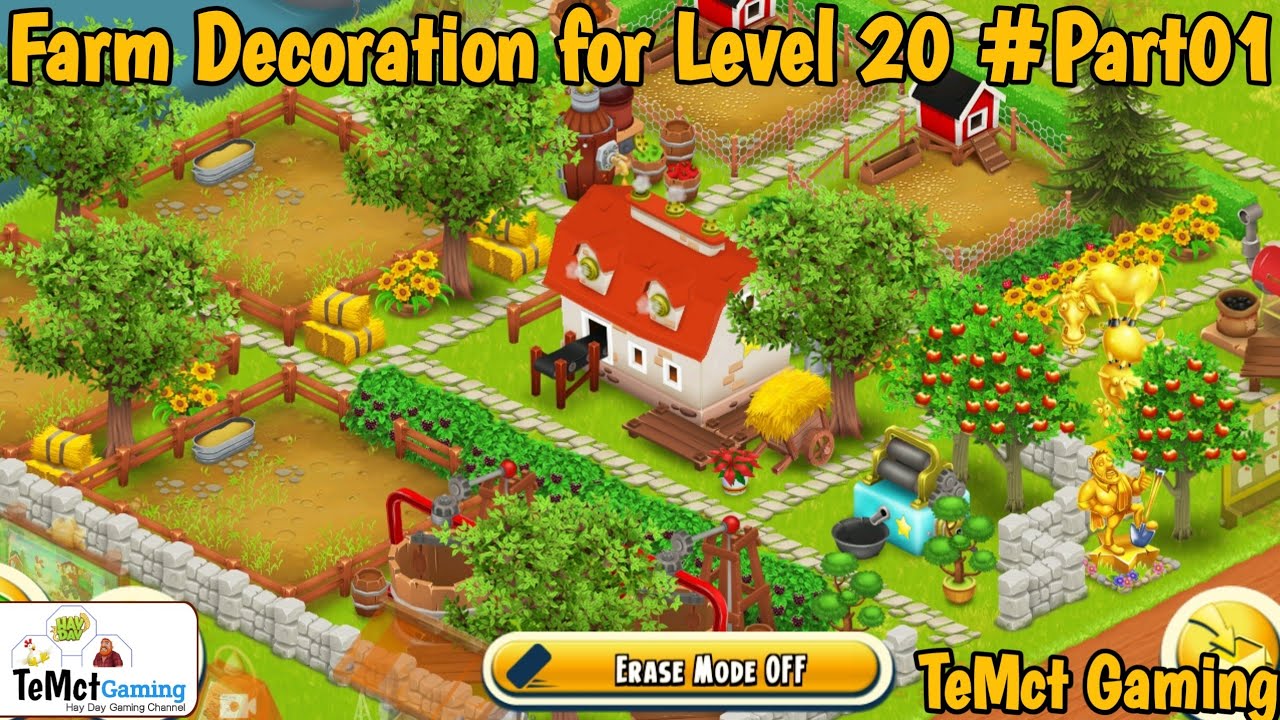 Hay Day Farm Decoration at Level 20 for Beginner Part 01 - layout Design - TeMct Gaming