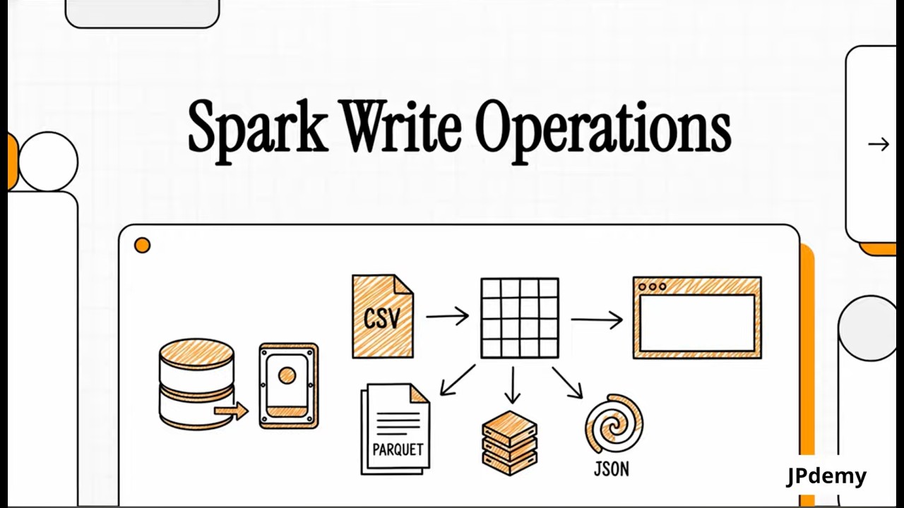 Part 16: Spark DataFrame Write Operations: CSV, JSON, and Parquet | Explained Like you are 5