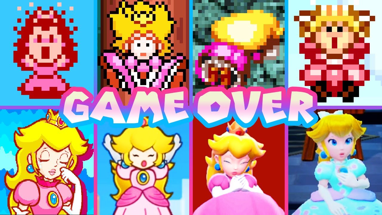 Evolution of Peach Deaths & Game Over Screens (1988-2024)