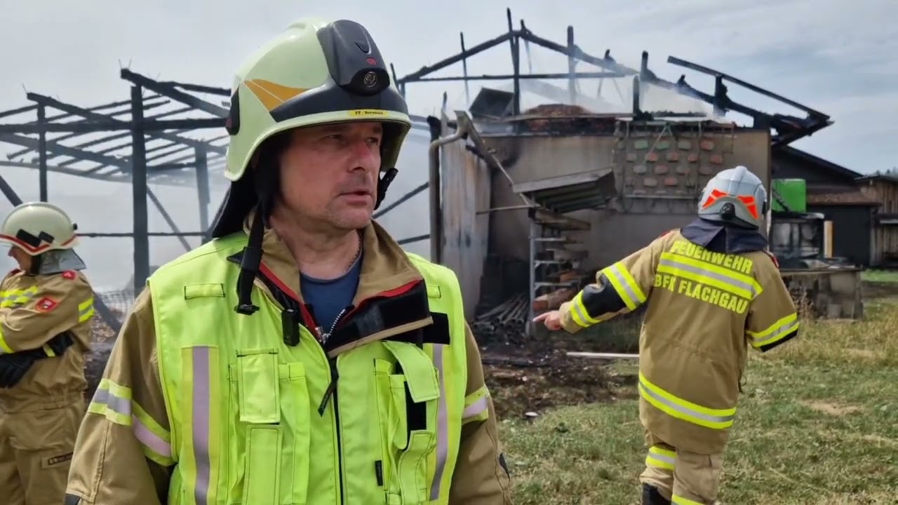 Großbrand auf Bauernhof in Berndorf