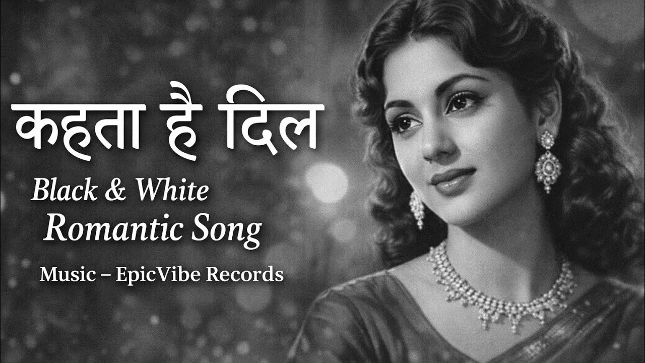 Kehta Hai Dil ❤️ | Old Is Gold Romance | Black & White Romantic Song | Vintage Bollywood Vibes