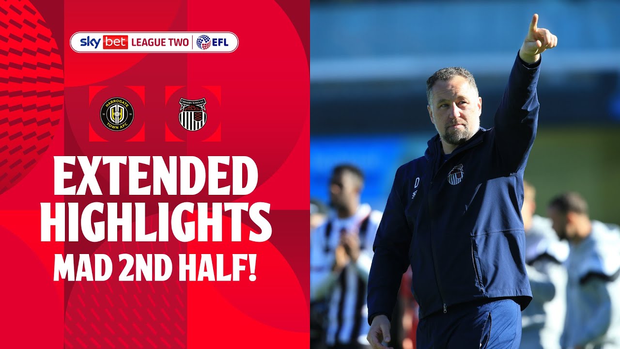 MAD 2ND HALF! | Harrogate Town v Grimsby Town extended highlights