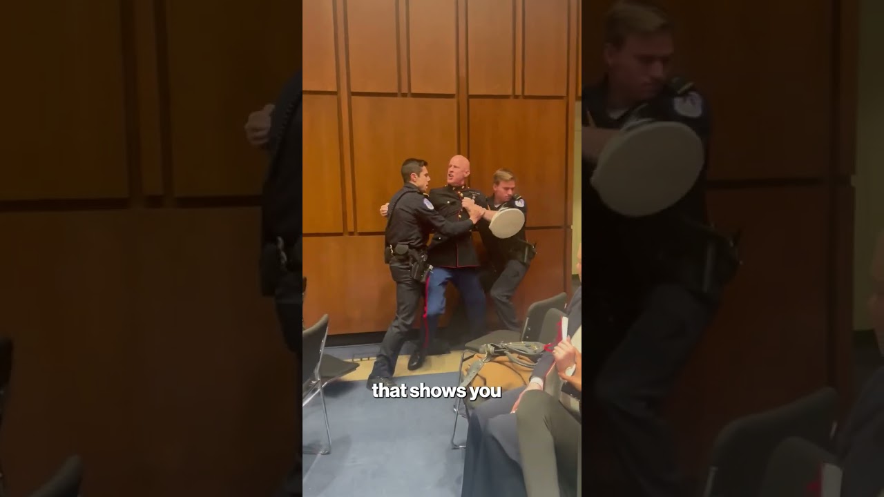 Sen. Sheehy Helps Tackle Protester Brian McGinnis, Whose Arm Appears to SNAP in Wild Scene #shorts