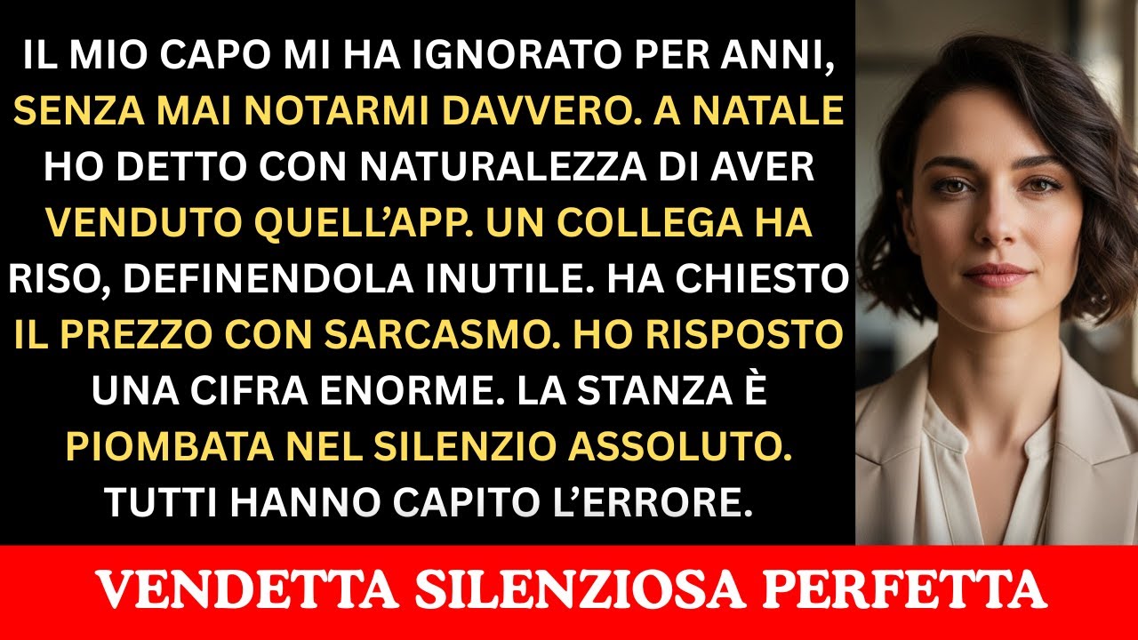 Il Mio Capo Mi Ha Ignorato per Anni. A Natale Ho Detto di Aver Venduto la Mia App per 150 Milioni