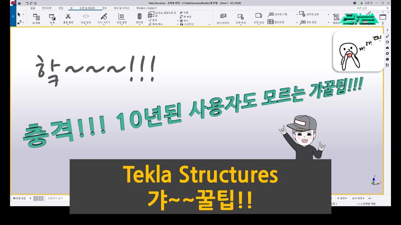 [Tekla Structures] - 충격!!! 10년된 사용자도 모르는 갸꿀팁!!!