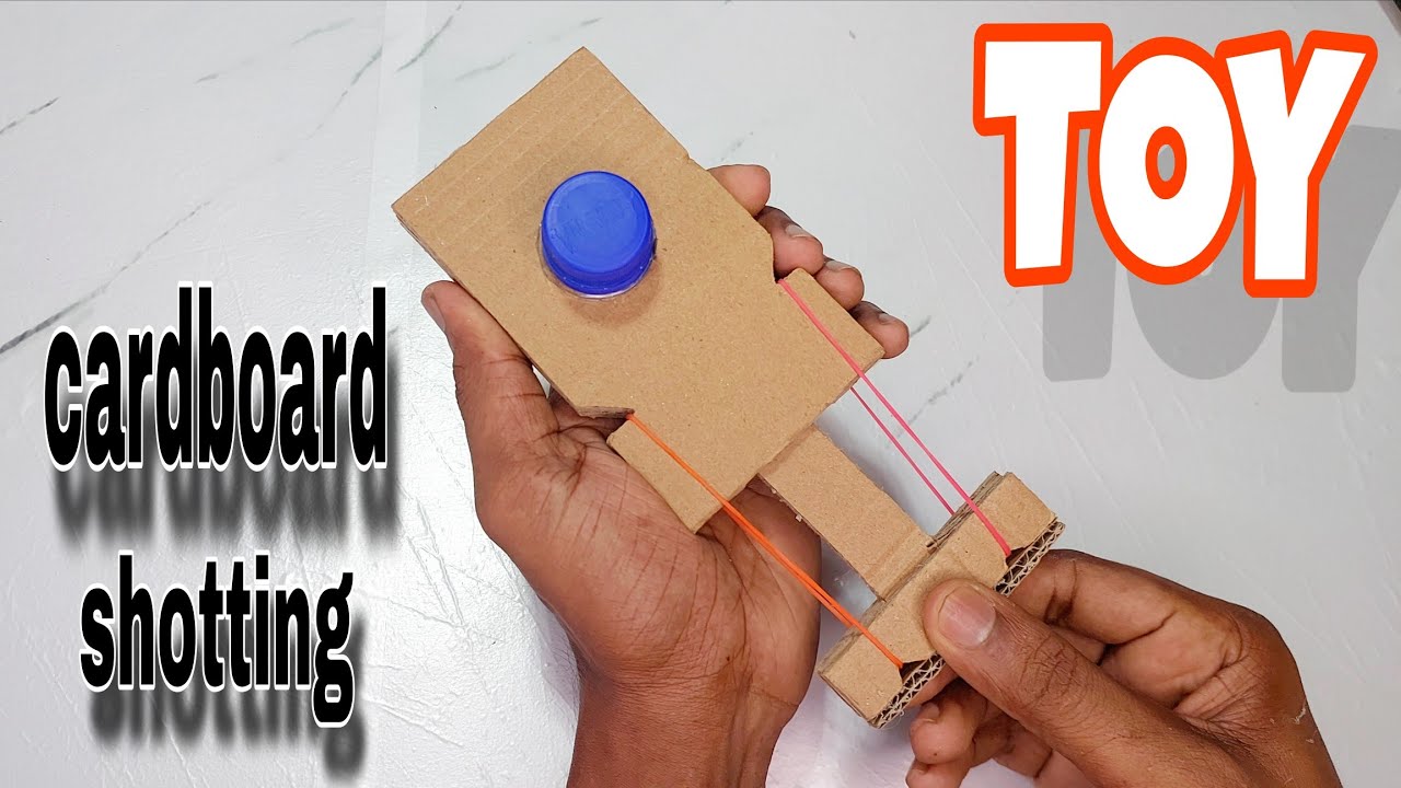 Triple shooter cardboard toy