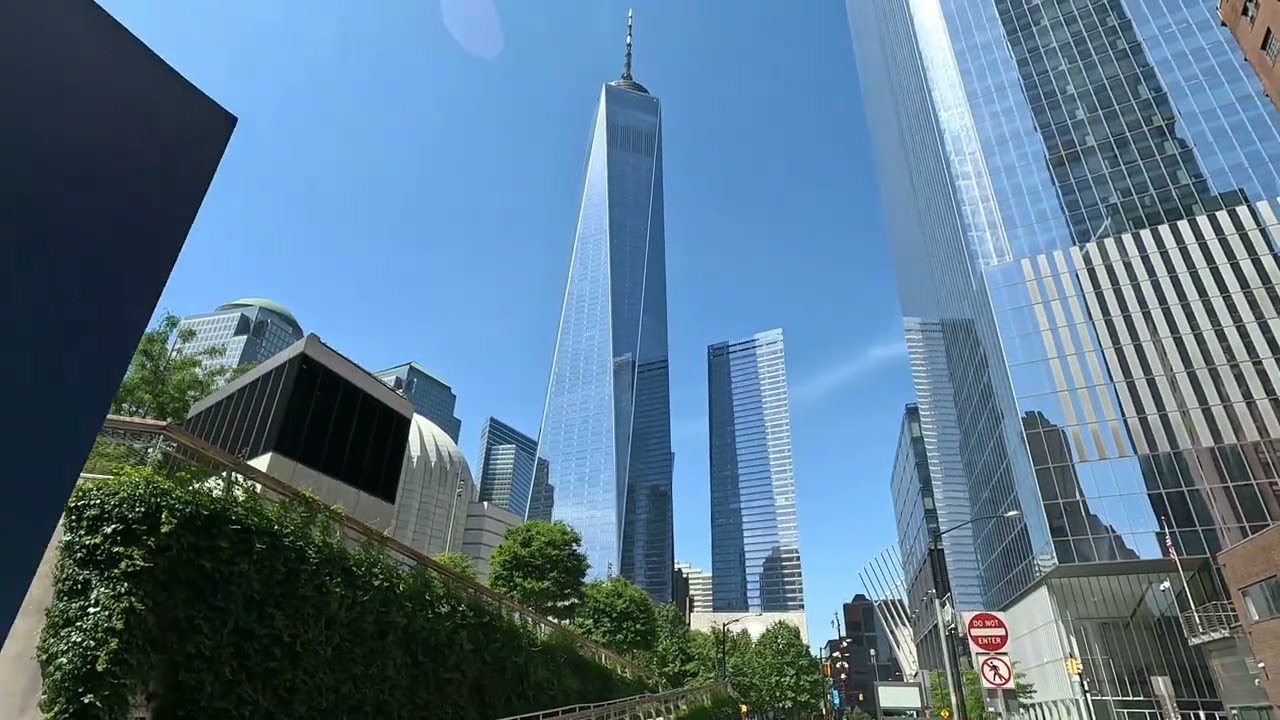 Walking on Greenwich street in New York City USA