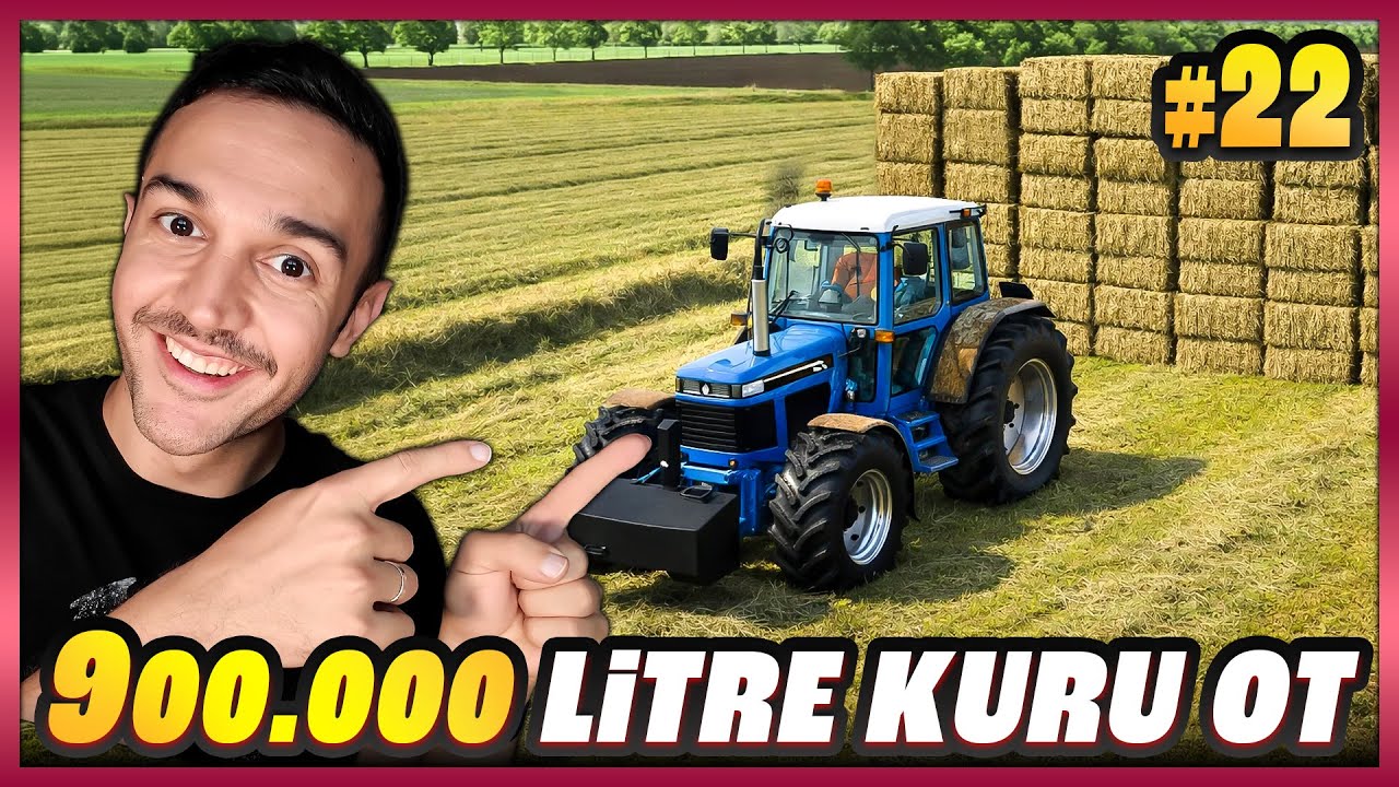 YENİ TARLADAN KURU OT HASADI 900.000 LİTRE 🌾💪 | FS25 Mega #22