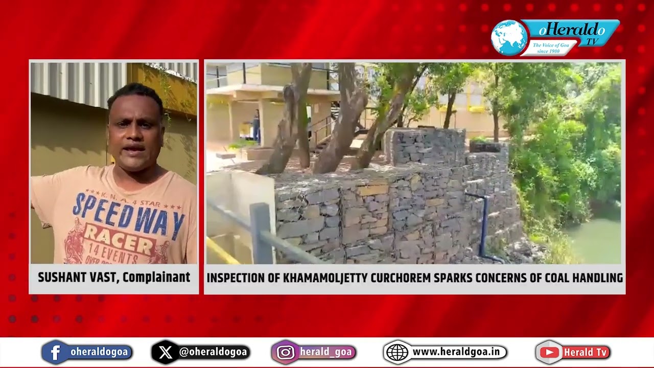 Site Inspection of Khamamol jetty Curchorem Sparks Concerns of coal handling
