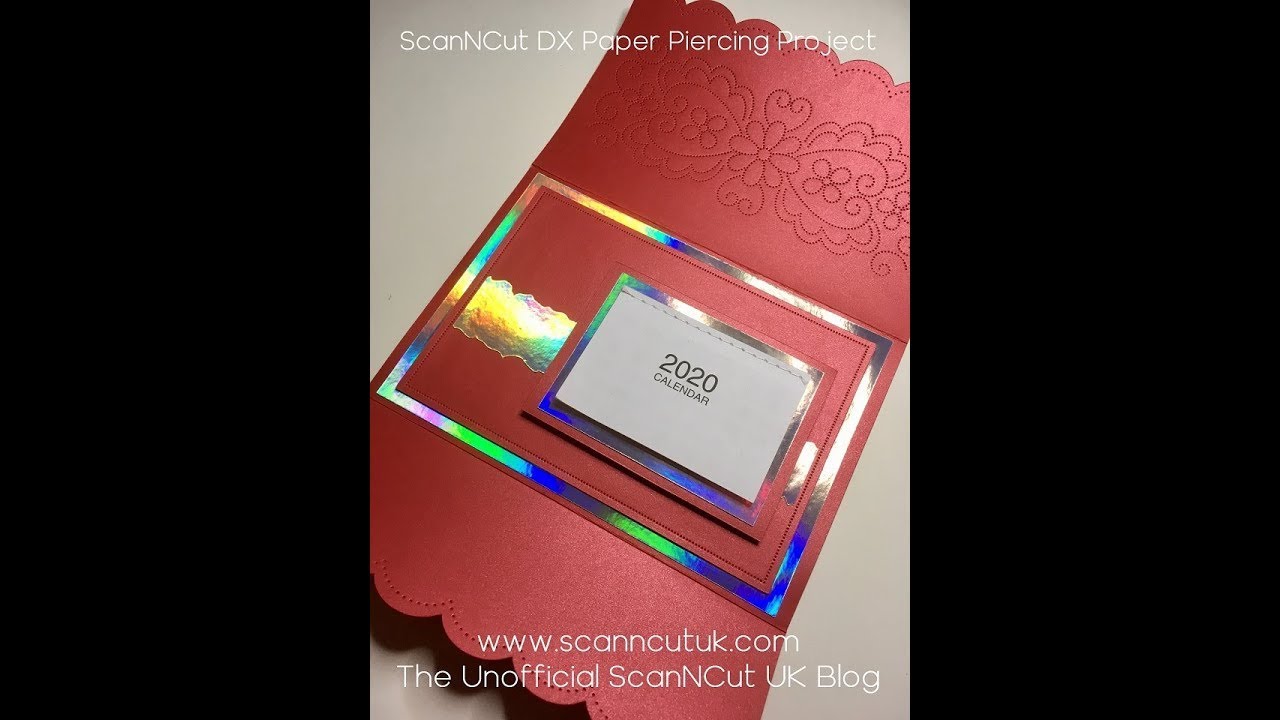 ScanNCut DX Paper Piercing Kit -   Feminine Desk Calendar Tutorial