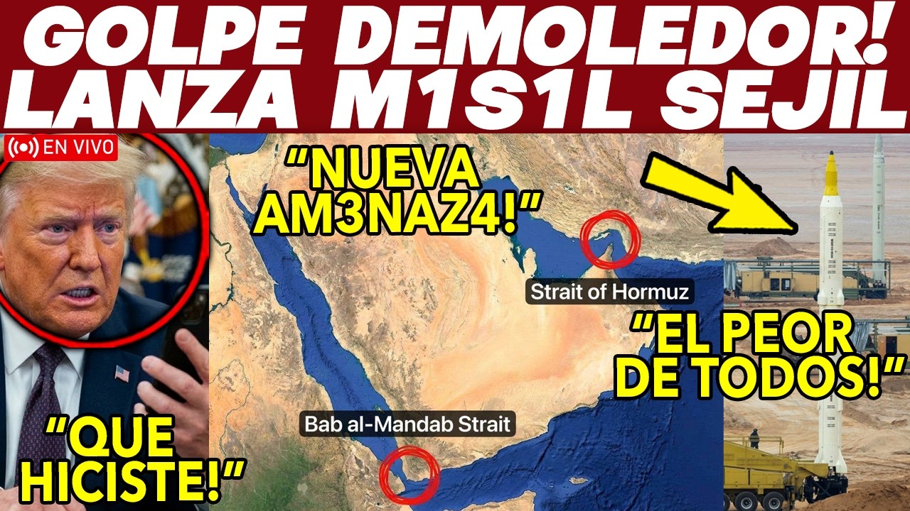 PANICO TOTAL! IRAN LANZA M1S1L SIJIL. EL PROHIBIDO. TRUMP NO LO PUEDE CREER. JAPON LO RECHAZA
