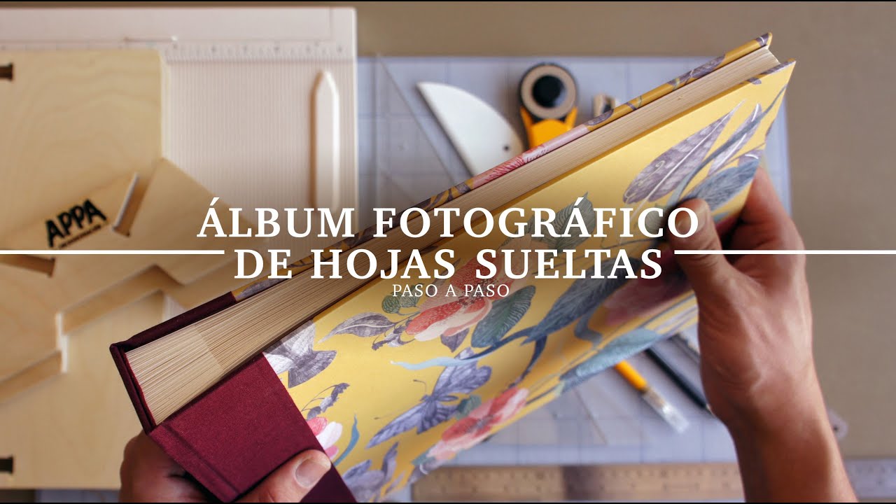 Álbum fotográfico con hojas sueltas. Encuadernación artesanal. Paso a paso.