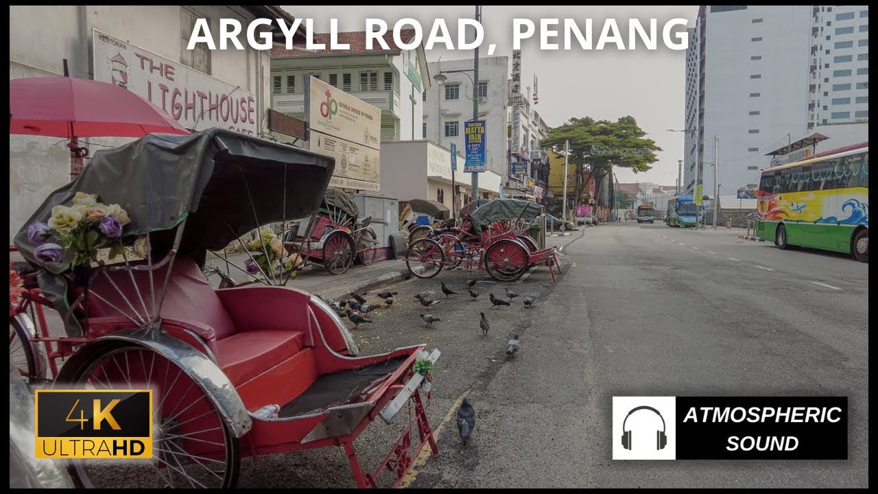 [4K] Walking Penang Chinatown Road Known For Its Mamak Food | Heritage Places